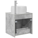 vidaXL Fali mosdószekrény Betonszürke 49,5 x 44,5 x 66 cm Szerelt Fa