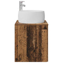 vidaXL Fali mosdószekrény Antik Fa 49,5 x 44,5 x 66 cm Szerelt Fa