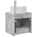 vidaXL Fali mosdószekrény Betonszürke 49,5 x 44,5 x 65,5 cm Szerelt Fa