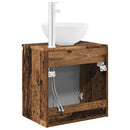 vidaXL Fali mosdószekrény Antik Fa 49,5 x 35 x 63 cm Szerelt Fa