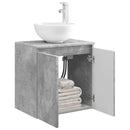 vidaXL Fali mosdószekrény Betonszürke 49,5 x 41 x 64,5 cm Szerelt Fa