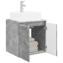 vidaXL Fali mosdószekrény Betonszürke 49,5 x 41 x 62,5 cm Szerelt Fa