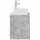 vidaXL Fali mosdószekrény Betonszürke 49,5 x 41 x 62,5 cm Szerelt Fa