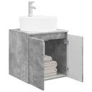 vidaXL Fali mosdószekrény Betonszürke 49,5 x 44,5 x 65 cm Szerelt Fa