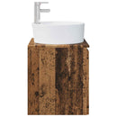 vidaXL Fali mosdószekrény Antik Fa 49,5 x 44,5 x 65 cm Szerelt Fa