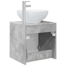 vidaXL Fali mosdószekrény Betonszürke 49,5 x 44,5 x 65 cm Szerelt Fa