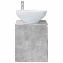 vidaXL Fali mosdószekrény Betonszürke 49,5 x 44,5 x 65 cm Szerelt Fa
