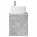 vidaXL Fali mosdószekrény Betonszürke 49,5 x 44,5 x 66 cm Szerelt Fa