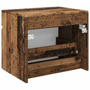 vidaXL Fali Fürdőszoba Szekrény Antik Fa 59 x 44,5 x 50 cm Szerelt Fa