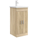 vidaXL Fürdőszobai pult mosdóval Sonoma Tölgy 42 x 40 x 84,5 cm