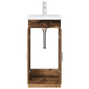 vidaXL Fürdőszobai pult mosdóval Antik Fa 42 x 40 x 84,5 cm Szerelt Fa