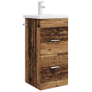 vidaXL Fürdőszobai pult mosdóval Antik Fa 42 x 40 x 84,5 cm Szerelt Fa