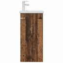 vidaXL Fürdőszobai pult mosdóval Antik Fa 42 x 40 x 84,5 cm Szerelt Fa