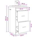vidaXL Fürdőszobai pult mosdóval Antik Fa 42 x 40 x 84,5 cm Szerelt Fa
