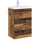 vidaXL Fürdőszoba Mosogató Alatti Szekrény Antik Fa 56 x 37,5 x 81 cm