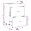 vidaXL Fürdőszoba Mosogató Alatti Szekrény Antik Fa 56 x 37,5 x 81 cm