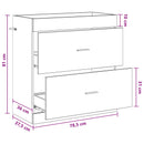 vidaXL Fürdőszoba Mosogató Alatti Szekrény Fehér 78,5 x 37,5 x 81 cm