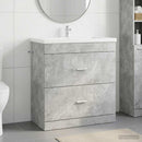 vidaXL Fürdőszoba Mosogató Alatti Szekrény Betonszürke