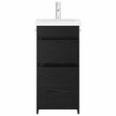 vidaXL Fürdőszobai pult mosdóval Fekete Tölgy 42 x 40 x 84,5 cm