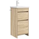 vidaXL Fürdőszobai pult mosdóval Sonoma Tölgy 42 x 40 x 84,5 cm