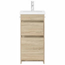 vidaXL Fürdőszobai pult mosdóval Sonoma Tölgy 42 x 40 x 84,5 cm