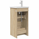 vidaXL Fürdőszobai pult mosdóval Sonoma Tölgy 42 x 40 x 84,5 cm