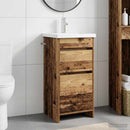 vidaXL Fürdőszobai pult mosdóval Antik Fa 42 x 40 x 84,5 cm Szerelt Fa