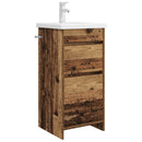 vidaXL Fürdőszobai pult mosdóval Antik Fa 42 x 40 x 84,5 cm Szerelt Fa