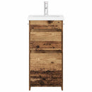 vidaXL Fürdőszobai pult mosdóval Antik Fa 42 x 40 x 84,5 cm Szerelt Fa