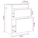 vidaXL Fürdőszoba Mosogató Alatti Szekrény Fehér 56 x 37,5 x 81 cm