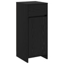 vidaXL Fürdőszoba Székény Fekete Tölgy 35 x 36,5 x 85 cm Szerelt Fa