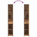 vidaXL Fürdőszoba Székény Antik Fa 30 x 33 x 190 cm Szerelt Fa