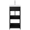 vidaXL Fürdőszobai pult mosdóval Fekete Tölgy 42 x 40 x 84,5 cm
