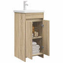 vidaXL Fürdőszobai pult mosdóval Sonoma Tölgy 42 x 40 x 84,5 cm