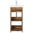 vidaXL Fürdőszobai pult mosdóval Antik Fa 42 x 40 x 84,5 cm Szerelt Fa