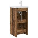 vidaXL Fürdőszobai pult mosdóval Antik Fa 42 x 40 x 84,5 cm Szerelt Fa