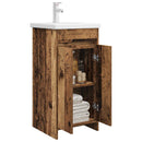 vidaXL Fürdőszobai pult mosdóval Antik Fa 42 x 40 x 84,5 cm Szerelt Fa