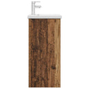 vidaXL Fürdőszobai pult mosdóval Antik Fa 42 x 40 x 84,5 cm Szerelt Fa