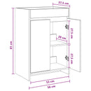 vidaXL Fürdőszoba Mosogató Alatti Szekrény Szürke Sonoma