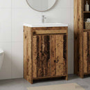 vidaXL Fürdőszoba Mosogató Alatti Szekrény Antik Fa 56 x 37,5 x 81 cm