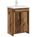 vidaXL Fürdőszoba Mosogató Alatti Szekrény Antik Fa 56 x 37,5 x 81 cm