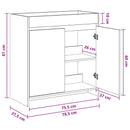 vidaXL Fürdőszoba Mosogató Alatti Szekrény Fehér 78,5 x 37,5 x 81 cm