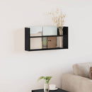 vidaXL Magazin állvány polcokkal Fekete tölgy 60 x 12 x 30 cm Faanyag