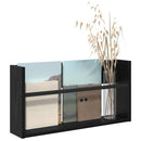 vidaXL Magazin állvány polcokkal Fekete tölgy 60 x 12 x 30 cm Faanyag