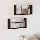 vidaXL Magazin állvány 2 pcs Fekete tölgy 60 x 12 x 30 cm Faanyag