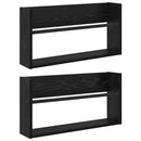 vidaXL Magazin állvány 2 pcs Fekete tölgy 60 x 12 x 30 cm Faanyag