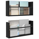 vidaXL Magazin állvány 2 pcs Fekete tölgy 60 x 12 x 30 cm Faanyag