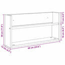 vidaXL Magazin állvány Sonoma tölgy 60 x 12 x 30 cm Szerelt Fa