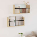 vidaXL Magazin állvány 2 pcs Sonoma tölgy 60 x 12 x 30 cm Faanyag