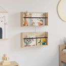 vidaXL Magazin állvány 2 pcs Sonoma tölgy 60 x 12 x 30 cm Faanyag